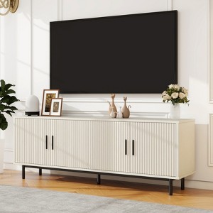 Vipbear 70" Fluted TV Stand with Adjustable Shelf for TVs up to 80 Inches,Entertainment Center with Storage,Modern TV Console for Living Room - 1 of 4