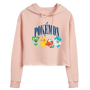 Women's - Pokémon - Scarlet & Violet Collegiate Cropped Graphic Hoodie - 1 of 3