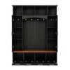 Lycvki 4-IN-1 Elegant 59" W Hall Tree with Walnut Bench and Adjustable Shelves - 4 of 4