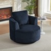 KWPZQEB 360° Swivel Armchair, Mid-Century Modern Accent Chairs with Soft Cushion, Comfy Reading Chair for Living Room & Bedroom - 3 of 4