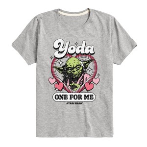 Boys' - Star Wars - Valentine Yoda One For Me -Toddler And Youth Short Sleeve Graphic T-Shirt Short Sleeve Graphic T-Shirt - 1 of 4