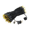 Novelty Lights 100 Light Incandescent Mini Christmas String Lights Black Wire 50 Feet - 3 of 4