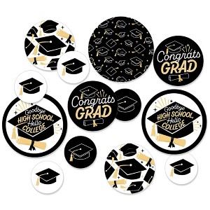 Big Dot of Happiness Hello College Graduation Party Giant Circle Confetti - Party Decorations - Large Confetti 27 Count - 1 of 4