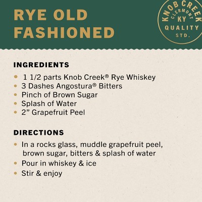 Knob Creek Straight Rye Whiskey - 750ml Bottle