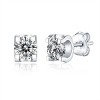 Guili 0.50ctw Exquisite Tulip Stud Earrings with Sparkling Lab-Created Moissanite Solitaire – Elegant and Timeless Design - 2 of 3