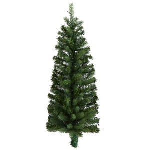Nearly Natural 3-ft Flat Back Wall Hanging Artificial Christmas Tree with 35 Clear LED Lights - 1 of 4