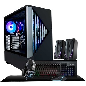 Periphio Reaper Gaming PC Desktop Bundle - AMD Ryzen 5, Radeon Vega 7 iGPU, 16GB RAM, 1TB NVMe (SSD), Windows 11 Gaming Computer with Mouse + Keyboard - 1 of 4