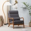 KTMBDW Accent Chair Mid-Century Modern Chair with Pillow Upholstered Lounge Arm Chair with Solid Wood Frame & Soft Cushion for Living Room, Bedroom - 3 of 4
