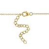 EVERLY JEWELRY  |   Yellow Plated Sterling Silver 5 2/5 CT TGW Created White Sapphire Necklace on 1.2mm Cable Chain w/ Lobster clasp - 2 of 4