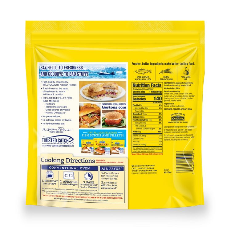 Gorton's Fish Sandwich Breaded Fillets - Frozen - 18.3oz, 2 of 7