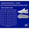 Mizuno Mizuno Wave Finch Lightrevo Youth Girl's Molded Softball Cleat - 2 of 2