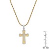 Steeltime 24" two tone stainless steel and 18k gold plated cross pendant - 3 of 4