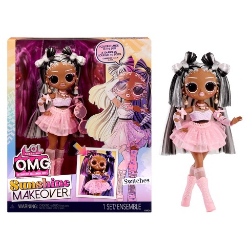 . Surprise! Omg Sunshine Color Change - Switches Fashion Doll With  Color Changing Hair : Target