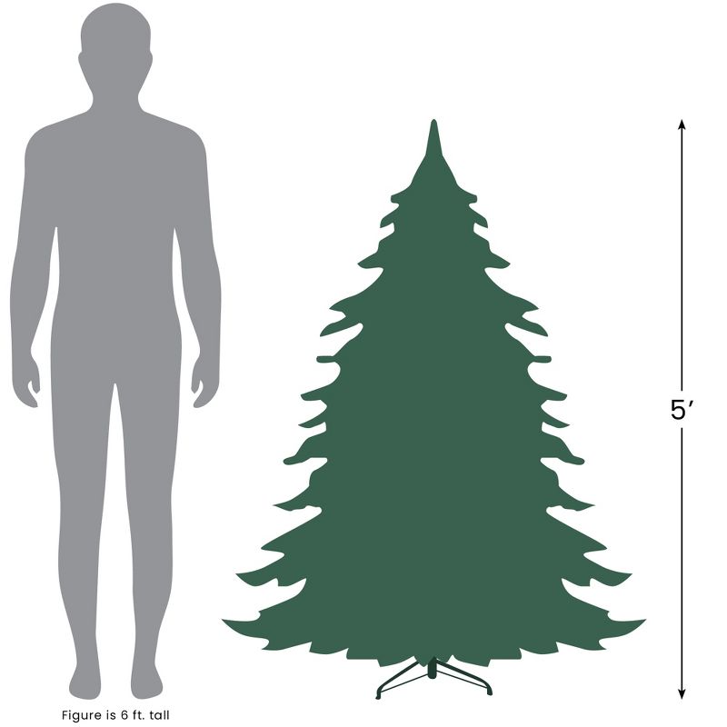 Northlight 5' Medium Mixed Green Pine Medium Artificial Christmas Tree - Unlit, 6 of 7