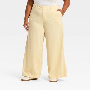 Women's High-Rise Corduroy Palazzo Pants - Universal Thread™ - 1 of 3