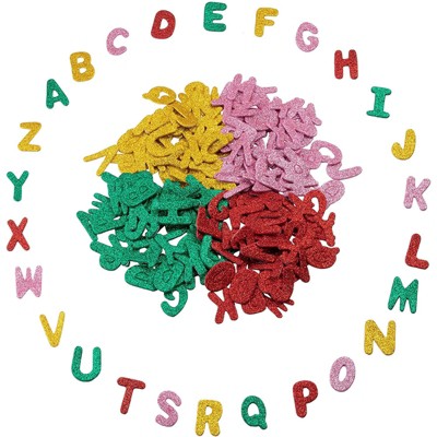 Juvale Glitter Letters, Self Adhesive Stickers (1.5 in, 208 Pieces)