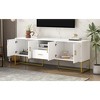 NicBex TV Stand for 70 Inch TV with Metal Handles and Legs,TV Entertainment Center with 1 Drawer and 2 Cabinets,TV Console Table for Living Room - 2 of 4