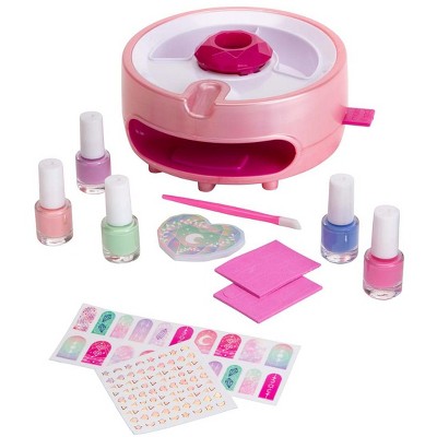 HearthSong 10-Piece Deluxe Manicure Kit with Nail Dryer for Kids