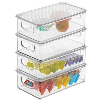 Totally Kitchen Clear Plastic Stackable Storage Bins | Med., 1.18 Gallon