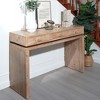 Wood Rustic Console Table with 3 Drawers and Floating Top for Entryway, Hallway, Foyer, or Office - 3 of 4