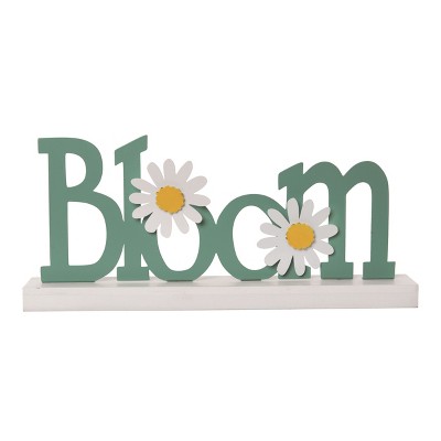 Transpac Metal 19.5" Multicolor Spring Bloom Word Decor
