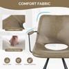 Sapphtopaz Modern Dining Chairs Set of 2 with Hollow Backrest Upholstered Arm Chairs with Metal Legs Kitchen Chair for Dining Room, Living Room - 2 of 4