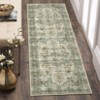Washable Living Room Rug Vintage Rug Traditional Floral Distressed Accent Carpet Low Pile Non-Slip Floor Mat - 2 of 4