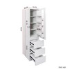 Rbied White Kitchen Pantry Storage Cabinet Sideboard with Doors, Shelves and Drawers - 4 of 4