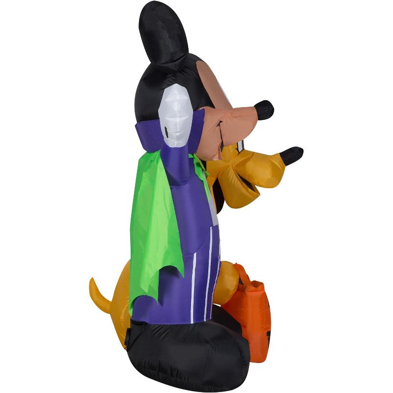 Disney Airblown Inflatable Vampire Mickey Mouse and Pluto, 5 ft Tall, Purple, 3 of 5