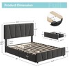 Whizmax Bed Frame with Adjustable Headboard and 2 Storage Drawers, Velvet Upholstered Tufted Platform Bed Frames with Wooden Slats Support - 2 of 4