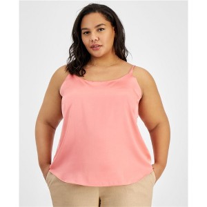 bar III Womens Camisole Top Peasant Blouse, Pink, 3X - 1 of 1
