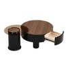 Grungis Round Nesting Coffee Table with Storage Drawer,Modern End Table for Living Room,Offices,Set of 2 - 4 of 4