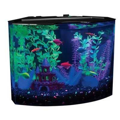 GloFish 5-Gallon Crescent Aquarium Kit with Blue LED Light