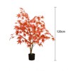 Nasitip Artificial Maple Tree, Faux Tree Soft Silk Autumn Maple Decorative Plant with Plastic Pot for Home Living Room - 3 of 4