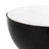 Zephyr Round Accent Table - White Marble/Black/Gold - Safavieh. - 4 of 4