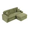 80" Corduroy Sectional Sofa with Hidden Recliner & Storage - 2 of 4