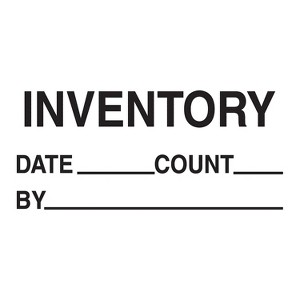 Tape Logic Labels "Inventory - Date - Count - By" 3" x 5" Black/White 500/Roll DL3241 - 1 of 4