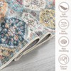 Washable Rug Vintage Floral Floor Carpet with Anti Slip Backing - 3 of 4