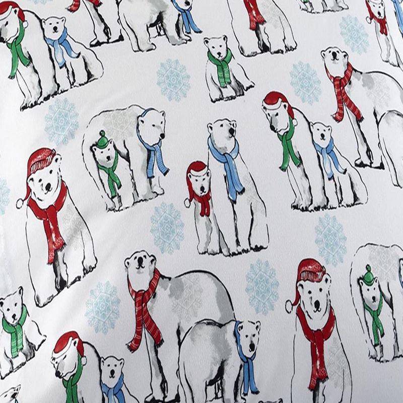 Shavel Micro Flannel Printed Sheet Set - Polar Bears, 3 of 5