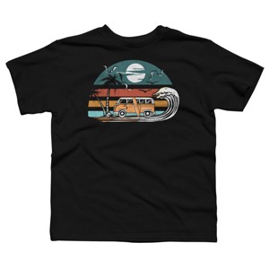 Boy's Design By Humans Summer Surf and Sand In My Van By lampudoft T-Shirt - 1 of 2