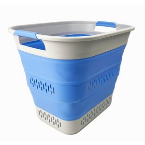 SAMMART 40L (10.5 gallon) Collapsible Plastic Laundry Basket - 1 of 4