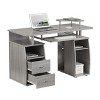 Vynxaria Techni Mobili Complete Computer Workstation Desk With Storage, Grey - 2 of 4
