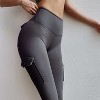 DOMETOUR High Waist Yoga Leggings with 4 Pockets,Tummy Control Workout Running Bottoms - 3 of 4