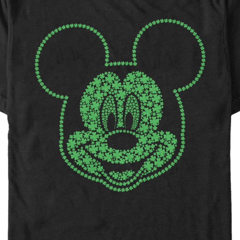 Men's Mickey & Friends Shamrock Big Face T-Shirt, 2 of 6