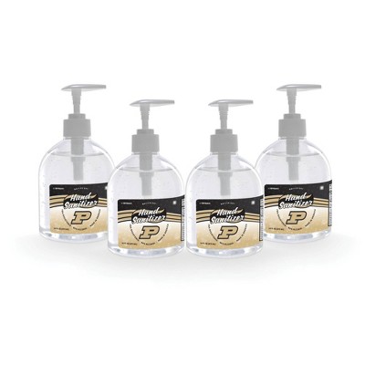 NCAA Purdue Boilermakers 16oz Pump Top Hand Sanitizer - 4pk