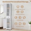 64.5" Bathroom Storage Cabinet with Adjustable Shelves, Door & Drawer for Bathroom, Living Room & Kitchen Organization - 4 of 4