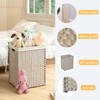 ALEXOUN 100L Wicker Laundry Hamper with Lid,with 1 Removable Bag,Multi-Purpose Storage Organizer for Laundry Room,Bathroom & Kids Toys,Light Gray - 4 of 4