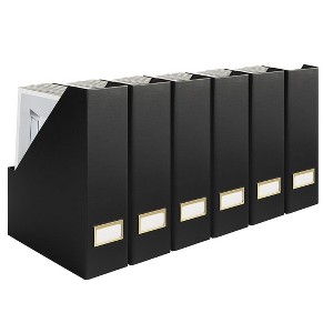Blu Monaco Foldable Magazine File Holders - Set of 4 or 6 - Many Colors and Designs to Choose From - 1 of 4