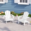 WestinTrends Malibu Kids Outdoor HDPE Plastic Adirondack Patio Chairs with Cup Holders (Set of 2) - 2 of 4