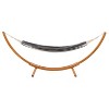 Wood Frame Free Standing Sling Hammock - Navy/White - CorLiving: Outdoor Patio Hammock with Metal Stand & Weather-Resistant Canvas - 3 of 4
